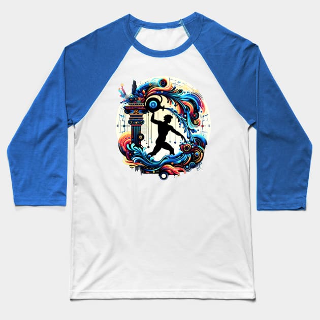 Aquarius Horoscope Baseball T-Shirt by InnerMirrorExpressions